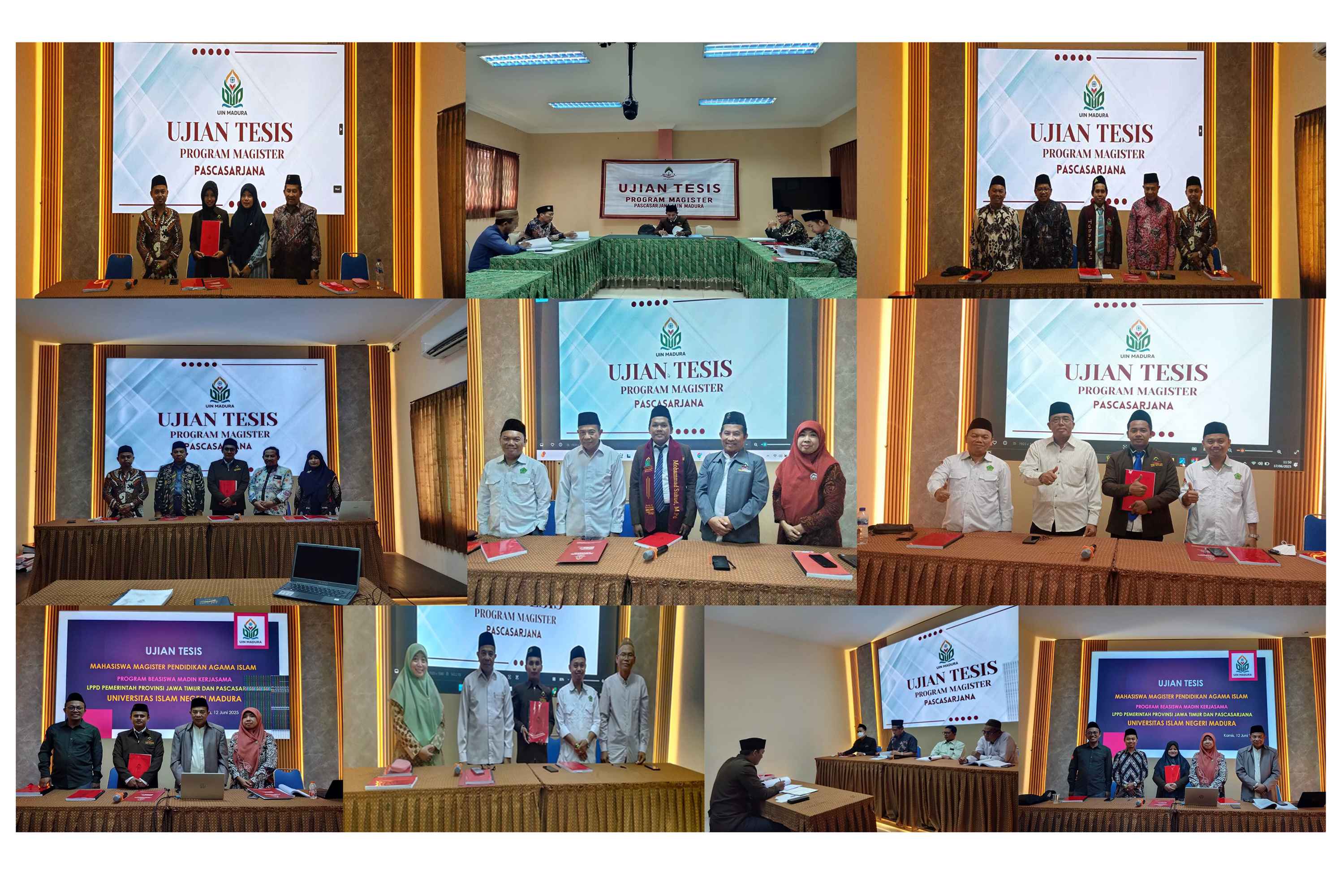 10 MAHASISWA MADIN PENERIMA BEASISWA LPPD PROVINSI JATIM JALANI SIDANG TESIS DI UIN MADURA
